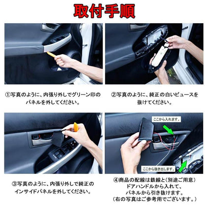 CRV インサイド ドアハンドルイルミネーション インナーハンドルイルミ LEDイルミ アイスブルー ドアノブ 内装 パーツ カスタム エアロ インテリアパネル