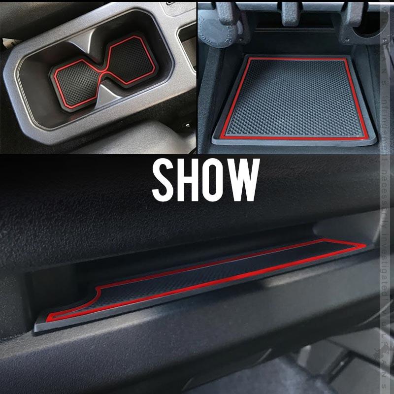 新型ジムニー JB64W/JB74W ドアポケットマット レッド インナーマット 滑り止めシート 5枚 水洗いOK 内装 パーツ カスタム ドレスアップ アクセサリー