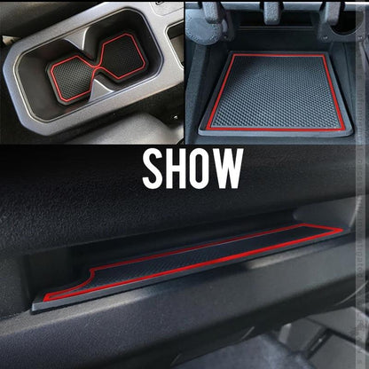 新型ジムニー JB64W/JB74W ドアポケットマット レッド インナーマット 滑り止めシート 5枚 水洗いOK 内装 パーツ カスタム ドレスアップ アクセサリー