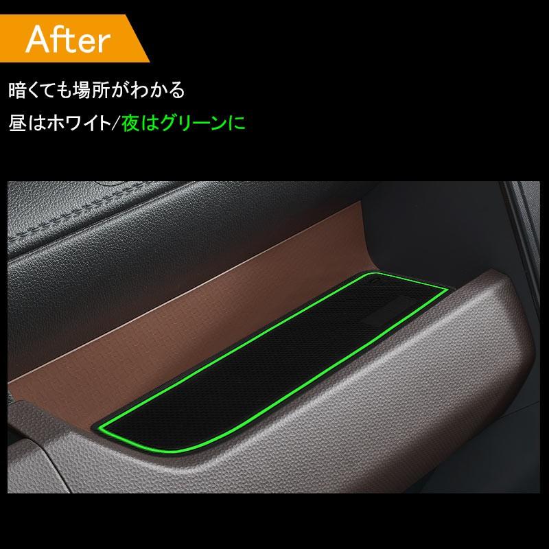 タンク TANK ルーミー ROOMY トール THOR インテリア マット ドアポケットマット 蓄光 ゴムゴムマット コンソール 内装 パーツ カスタム アクセサリー 12P