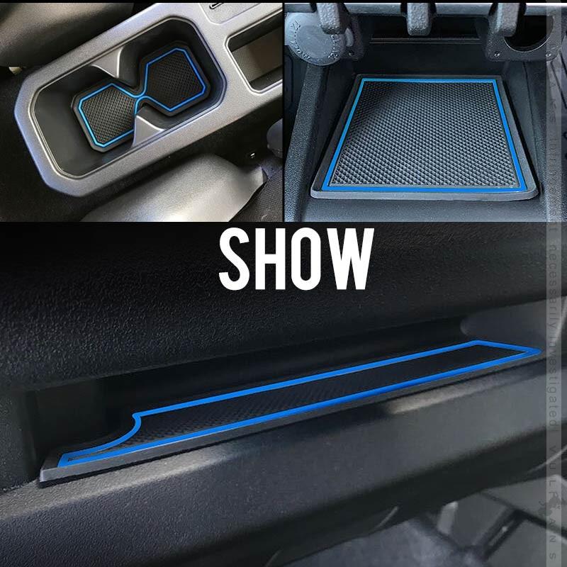 新型ジムニー JB64W/JB74W ドアポケットマット ブルー ゴムマット インナーマット 5枚 水洗いOK 内装 パーツ カスタム ドレスアップ アクセサリー