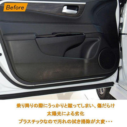 JADE FR4 FR5 ホンダ ジェイド ハイブリット 用品 PUレザー ドアトリムガード 4P キックマット 4P 内装 パーツ カスタム エアロ 保護 プロテクター