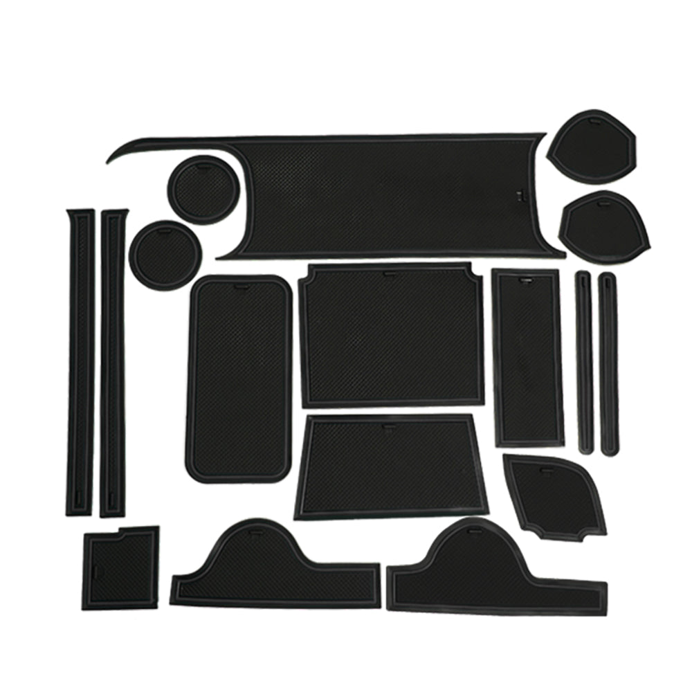 ムーヴキャンバス LA850S/LA860S ドアポケットマット ブラック 17枚 滑り止めマット インテリアマット 水洗いOK 内装 パーツ キズ防止