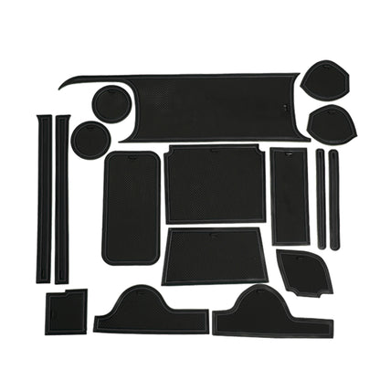 ムーヴキャンバス LA850S/LA860S ドアポケットマット ブラック 17枚 滑り止めマット インテリアマット 水洗いOK 内装 パーツ キズ防止