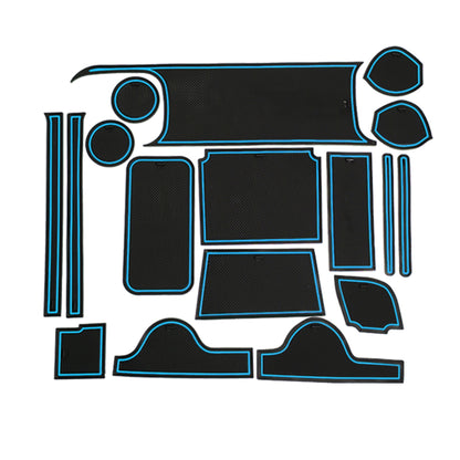 ムーヴキャンバス LA850S/LA860S ドアポケットマット ブルー  17枚 滑り止めマット インテリアマット 水洗いOK 内装 パーツ キズ防止