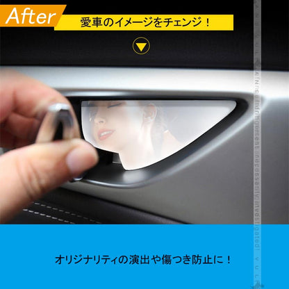 マツダ車用 CX-5 KE KF インナー ドア ハンドル プレート カバー 4PCS シルバー ステンレス インナードアハンドルパネル ドレスアップ インテリアパネル