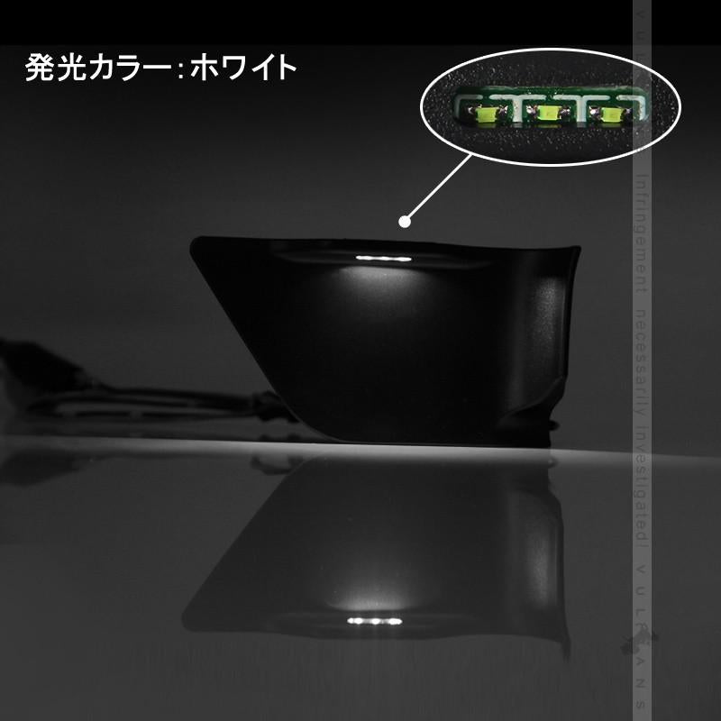 ヴェルファイア/アルファード20系 インナードアハンドルイルミ インサイド ドアハンドルカバー LEDイルミネーション ホワイト 内装 パーツ<BR>