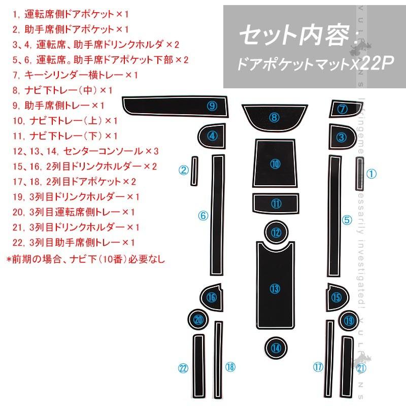 セレナ C25 ドアポケットマット ゴムゴムマット インテリア 水洗いOK 蓄光 コンソール ドリンクホルダーに 22枚 内装 パーツ カスタム