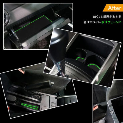 カローラフィールダー 160系 ドアポケットマット ゴムゴムマット インナーマット 水洗いOK 蓄光 コンソール ドリンクホルダーに 20枚 内装 パーツ カスタム