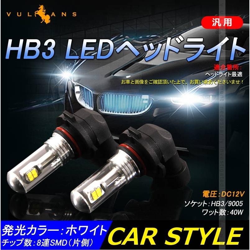 HB3/9005 LEDバルブ LEDフォグランプ 片側40W LEDフォグ 2個 驚愕の明るさ ホワイト EPISTAR 汎用 カー パーツ エアロ LED関係 外装