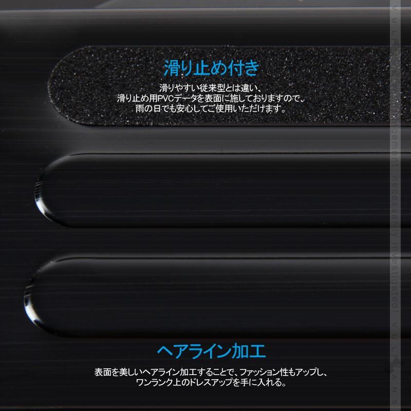 新型ジムニー JB64W/JB74W ブラックステン サイドステップガード 2PCS すべり止め付 ヘアライン仕上げ プロテクター 傷防止 カスタム 内装 パーツ