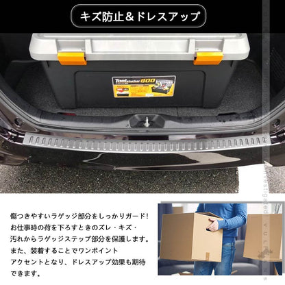 ノア80系 ヴォクシー80系 リアバンパーステップガード キズ防止 SUS304ステンレス スカッフプレート シルバーヘアライン仕上げ 内装 パーツ アクセサリー