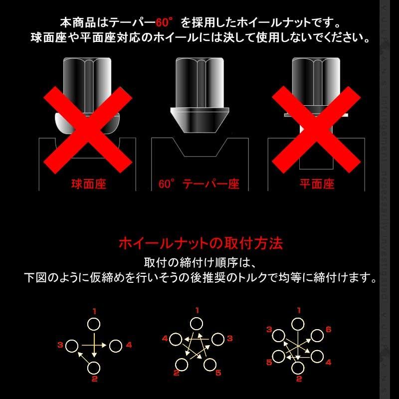 鍛造アルミホイールナット P1.25 M12 レインボー 貫通 20個セット ニッサン スバル スズキ ホイールナット アルミナット レーシングナット
