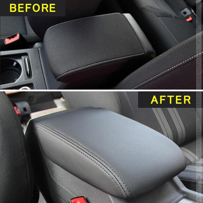 ゴルフ7 TSI GTI GTE アームレストカバー ブラック PUレザー 1PCS アームレストボックス保護カバー インテリアパネル 内装 アクセサリー カスタム パーツ