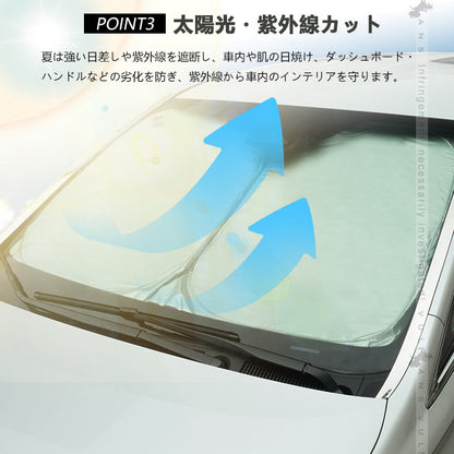 アルファード ヴェルファイア 40系 クイックサンシェード 1台分 選べる2色 断熱 99%遮光率 折り畳み式 車中泊 燃費向上 アウトドア 日除け 内装 パーツ