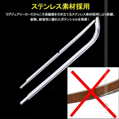 新型 NBOX カスタム JF3/JF4 フロント バンパー グリルガーニッシュ 2PCS グリルカバー ステンレス鏡面仕上げ エアロ カスタム パーツ アクセサリー 外装 N-BOX