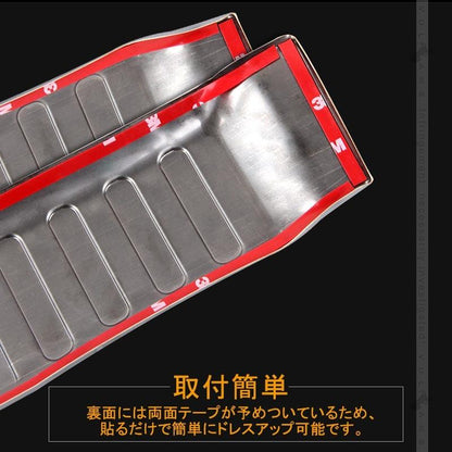 新型 NBOX N-BOX カスタム JF3 JF4 ブラックステン仕上げ リア ステップガード インナーラゲッジガード ガーニッシュ 内装 カスタム パーツ アクセサリー