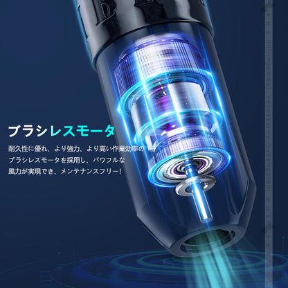 3WAY 電動エアダスター USB充電式 ハンディクリーナー ミニ掃除機 1台4役 7種類のノズル付 大容量バッテリー キーボード パソコン掃除 車内清掃 エアーポンプ