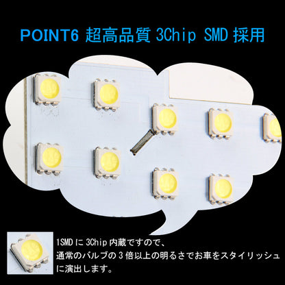 改良版 LEDルームランプセット タンク/ルーミー 専用設計 ラゲッジランプ ジャストフィット カプラーオン 8点set ホワイト 68灯 5050SMD 内装 パーツ カスタム