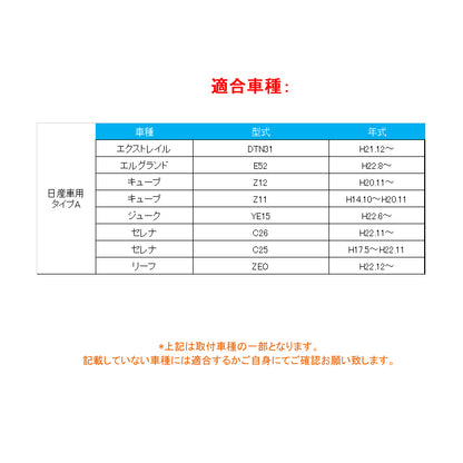 日産 QC3.0 増設 急速 充電USBポート 車載 周りが光る ホワイト 結線タイプ 増設電源 スマホ充電 電装 エクストレイル エルグランドE52 セレナC25/C26 など用