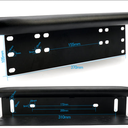 ナンバープレート ステー オフロードスタイル パイプバンパー付 ブラケット アルミ合金 フォグ ライト 作業灯 フォグランプ ステー ハスラー ジムニー プラド