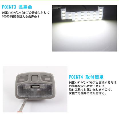 新型 ジムニー JB64W ジムニーシエラ JB74W LEDルームランプセット 3点セット LED50個 ホワイト 3chip SMD ルーム球 ライト 専用工具付き 内装 カスタム パーツ