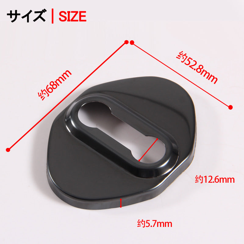 新型ジムニー JB64W/JB74W ブラックステン ドアストライカーカバー 2PCS ドアロックカバー メッキ カスタム パーツ 内装アクセサリー 汚れ 錆防止 JIMNY