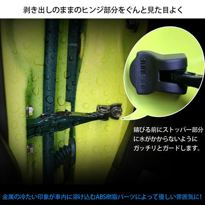 新型ジムニー JB64W/JB74W ドアストライカーカバー＆ドアヒンジカバーセット 4PCS ドアストッパーカバー カスタム パーツ 内装 アクセサリー 錆防止 JIMNY