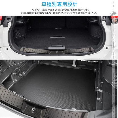 エクストレイル T32 前期/後期 ラゲッジステップガード カーボン調（食刻加工） ステンレス製 インナー ラゲッジ カバー カスタム 内装 パーツ アクセサリー