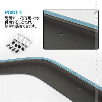 新型ジムニー JB64W/JB74W ドアバイザー 高品質 取説付 2PCS スモーク サイドバイザー ウインドウ 換気 車用 日除け 雨除け 外装 カスタム パーツ エアロ JIMNY