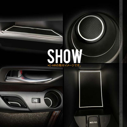 ステップワゴン RK1/2/5/6 ドアポケットマット インナー 滑り止めマット 30枚 水洗いOK 蓄光 内装 パーツ カスタム ドレスアップ アクセサリー