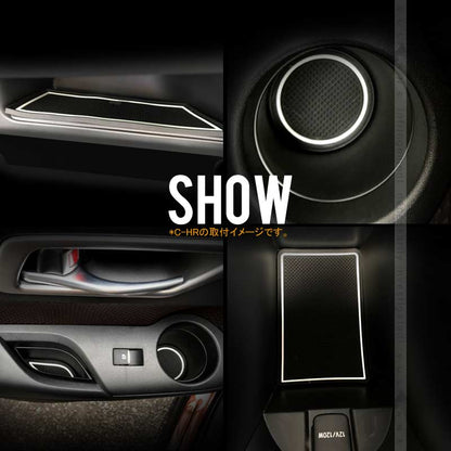 N-BOX+ JF1/JF2 ドアポケットマット ゴムゴムマット インナー 滑り止めマット 18枚 水洗いOK 蓄光 内装 パーツ カスタム ドレスアップ アクセサリー