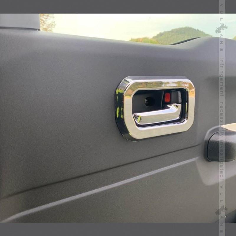 ジムニー JB64W ジムニーシエラ JB74 インナードアハンドルカバー 2PCS メッキ仕上げ ガーニッシュ インテリアパネル 内装 カスタム パーツ アクセサリー JIMNY