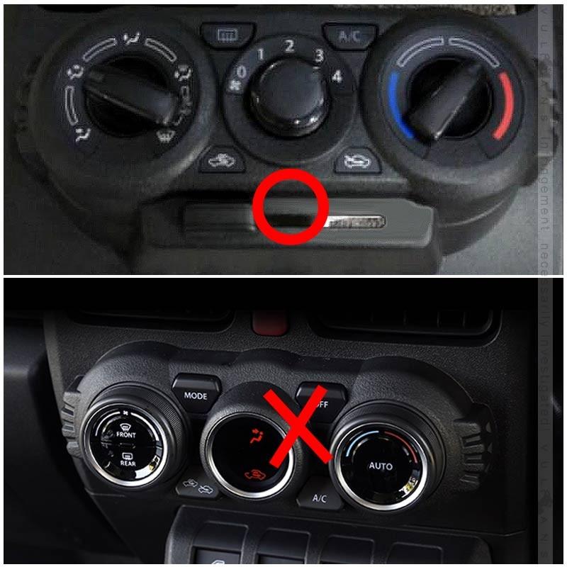 新型ジムニー JB64W/JB74W MT車 エアコンガーニッシュ 1PCS メッキ仕上げ エアコンメッキカバー エアコン吹き出し口 内装 カスタム パーツ アクセサリー JIMNY