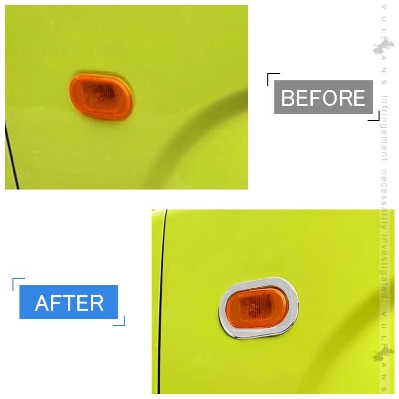 新型ジムニー JB64W/JB74W サイドマーカーカバー Bタイプ 2PCS メッキ仕上げ ガーニッシュ インテリアパネル 外装 カスタム パーツ アクセサリー JIMNY