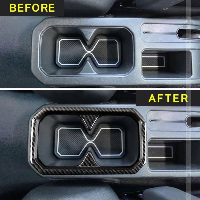 新型ジムニー JB64W/JB74W カーボン調 ドリンクホルダー センターコンソール カップホルダーカバー BTYPE ガーニッシュ 内装 カスタム パーツ アクセサリー