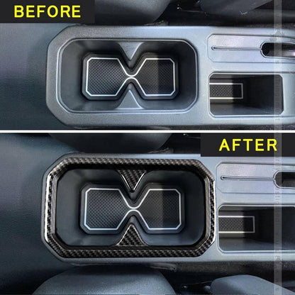 新型ジムニー JB64W/JB74W カーボン調 ドリンクホルダー センターコンソール カップホルダーカバー BTYPE ガーニッシュ 内装 カスタム パーツ アクセサリー