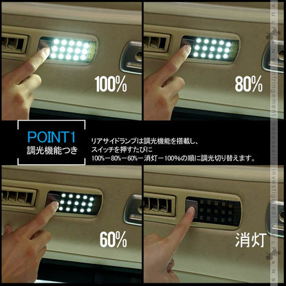 リア LEDルームランプ 基盤セット クリスタルレンズ付 純正LED仕様車専用 アルファード/ヴェルファイア30系 前期/後期 ルーム球 専用工具付き 内装 カスタム