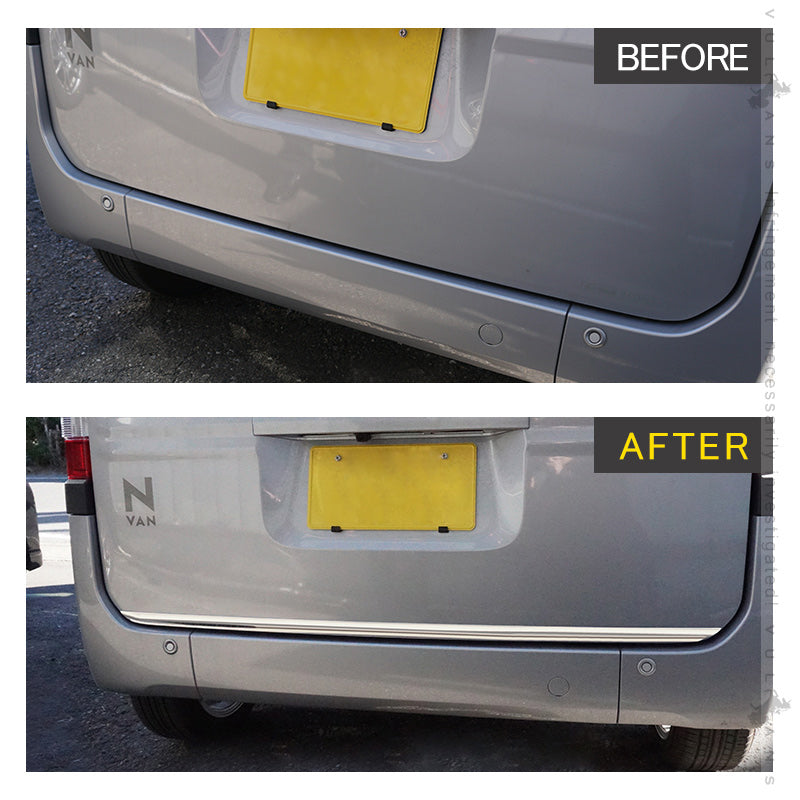 N-VAN JJ1/2 リアエンドガーニッシュ 1PCS SUS304ステンレス リアゲート ガーニッシュ 外装 パーツ アクセサリー カスタム