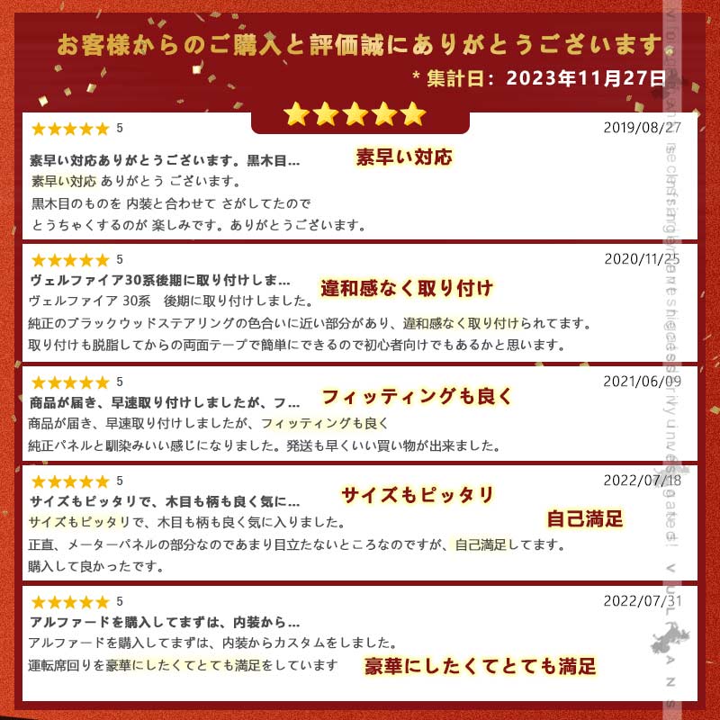 アルファード/ヴェルファイア30系 前期/後期 メーターアンダーパネル 黒木目 1PCS 内装 インテリアパネル パーツ アクセサリー カスタム