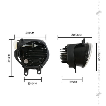 トヨタ車用 フォグレンズユニットゴールデンイエロー H8/H11/H16 左右セット フォグランプユニット 純正交換タイプ フォグランプレンズ パーツ カスタム
