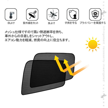 トラック用 日よけ メッシュカーテン 日野レンジャープロ 遮光カーテン エコネット トラック用網戸 カスタム 内装 パーツ 2枚 換気 車用 カー用品