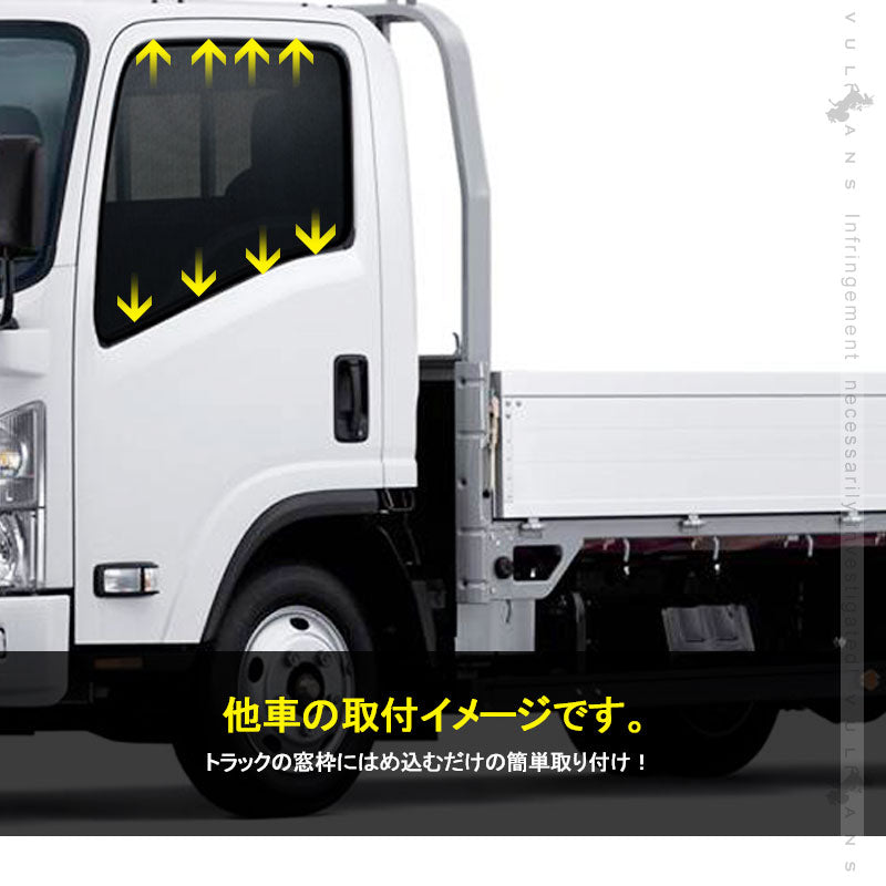 トラック用 日よけ メッシュカーテン 三菱ブルーテックキャンター 遮光カーテン エコネット トラック用網戸 カスタム 内装 パーツ 2枚 換気 車用 カー用品
