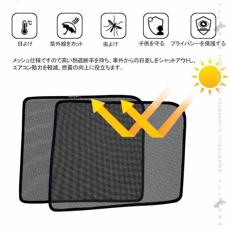 トラック用 日よけ メッシュカーテン UDビッグサム 遮光カーテン エコネット トラック用網戸 カスタム 内装 パーツ 2枚 換気 車用 カー用品