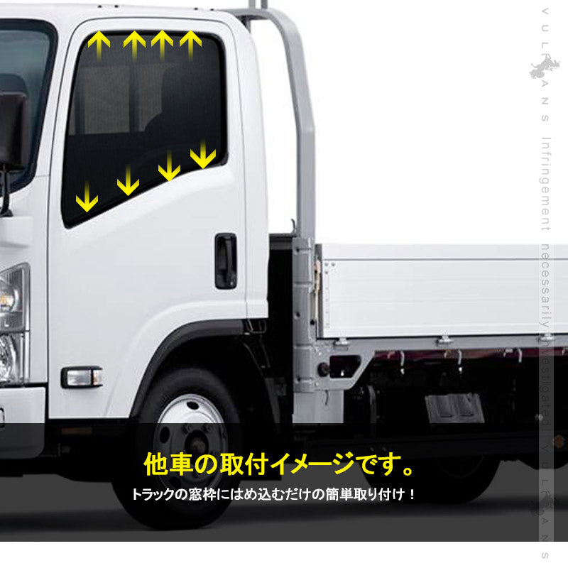 トラック用 日よけ メッシュカーテン UDビッグサム 遮光カーテン エコネット トラック用網戸 カスタム 内装 パーツ 2枚 換気 車用 カー用品