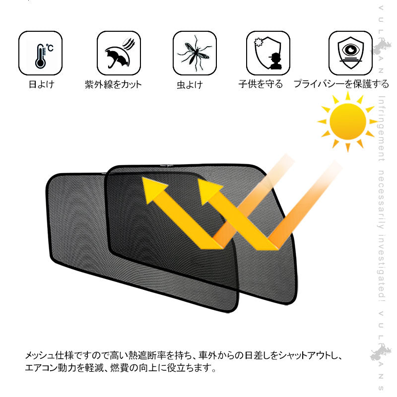 トラック用 日よけ メッシュカーテン 三菱ジェネレーションキャンター 遮光カーテン エコネット トラック用網戸 カスタム 内装 パーツ 2枚 換気 車用 カー用品