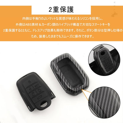 アルファード ヴェルファイア 30系 スマートキーケースセット キーホルダー付属 2重保護 6ボタンタイプ オシャレ 手触りいい キーカバー 汚れ 傷防止