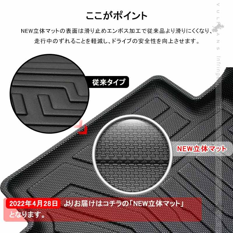 新型RAV4 50系 ガソリン車 3D フロアマット TPE ズレ防止 フロント+リア 3枚セット 立体 カーマット 消臭・抗菌効果 内装 パーツ カスタム エアロ アクセサリー