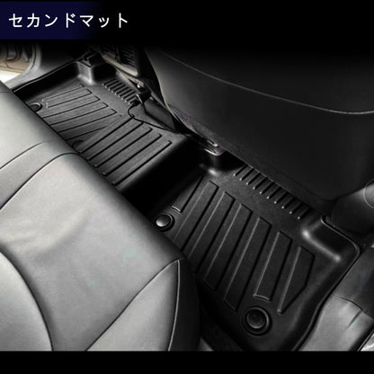新型RAV4 50系 ガソリン車 3D フロアマット TPE ズレ防止 フロント+リア 3枚セット 立体 カーマット 消臭・抗菌効果 内装 パーツ カスタム エアロ アクセサリー