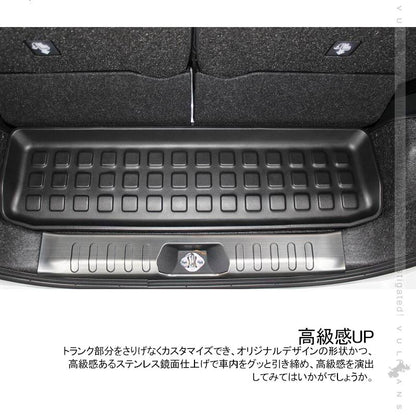 新型タント/タントカスタム LA650S/LA660S ステップガード ヘアライン 1PCS ステンレス スカッフプレート リアステップガードガーニッシュ 内装 パーツ TANTO